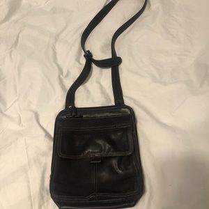Fossil Leather Crossbody purse Black